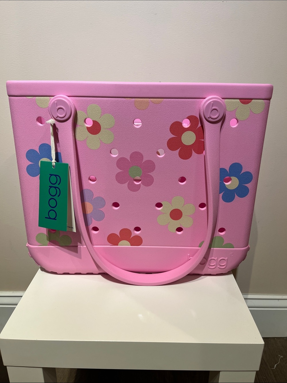 Bogg Bag Pink Floral Tote – Happy Flowers/Spring Love